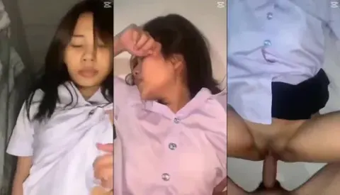 Bé nữ sinh trong bộ đồng phục trường trốn học đi nhà nghỉ tuổi này mà em dâm quá